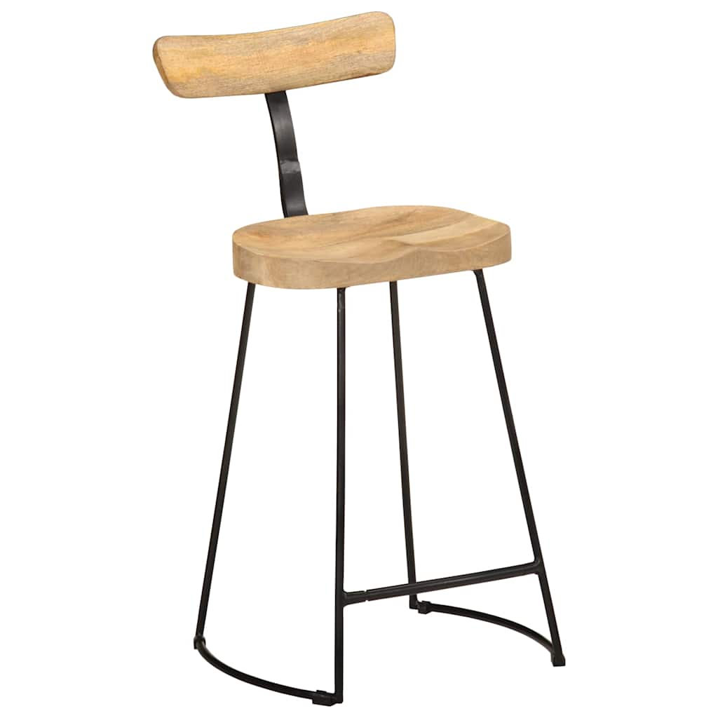 Barhocker 2 Stk. 49x43x88 cm Mango Massivholz