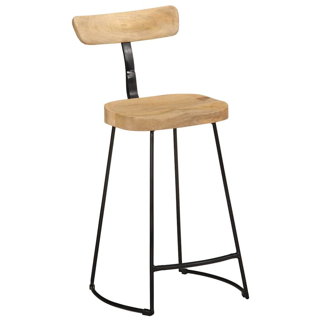 Barhocker 2 Stk. 49x43x88 cm Mango Massivholz