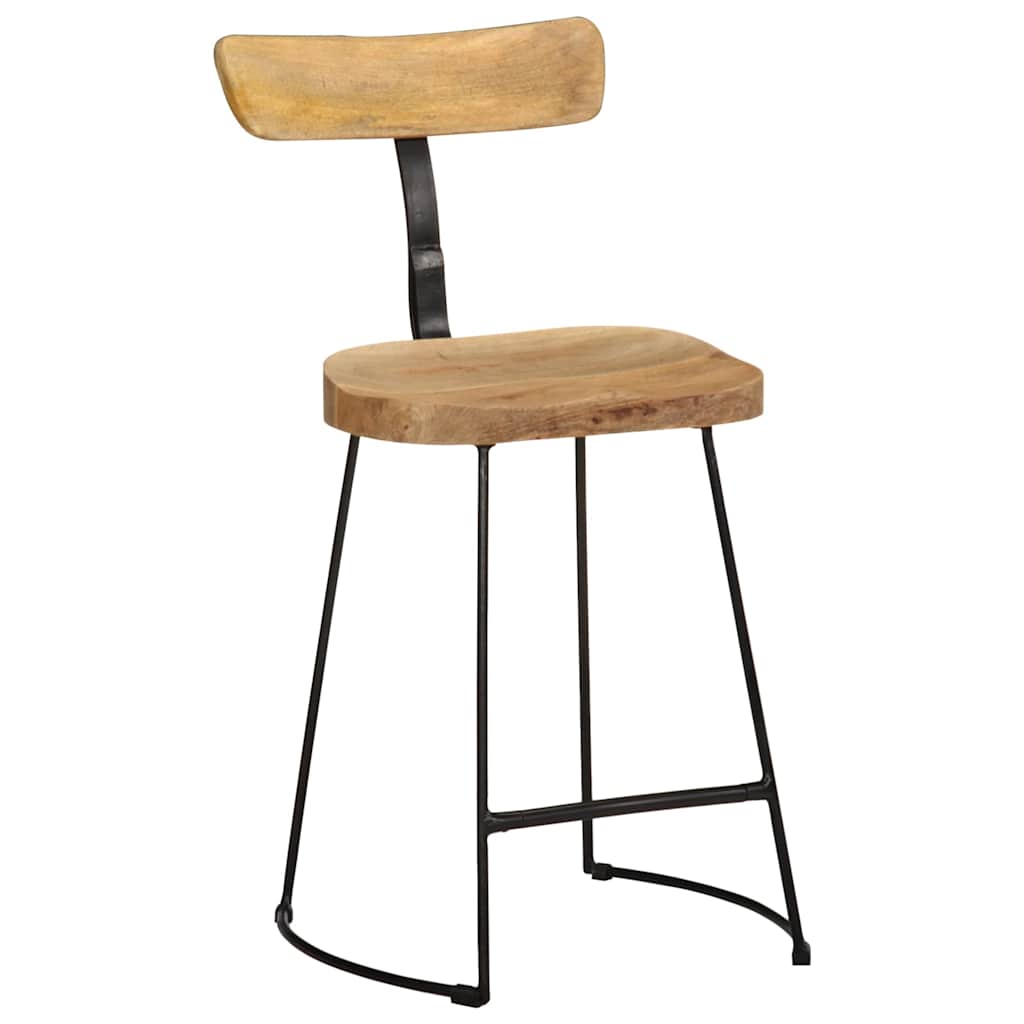Barhocker 2 Stk. 49x43x79 cm Mango Massivholz