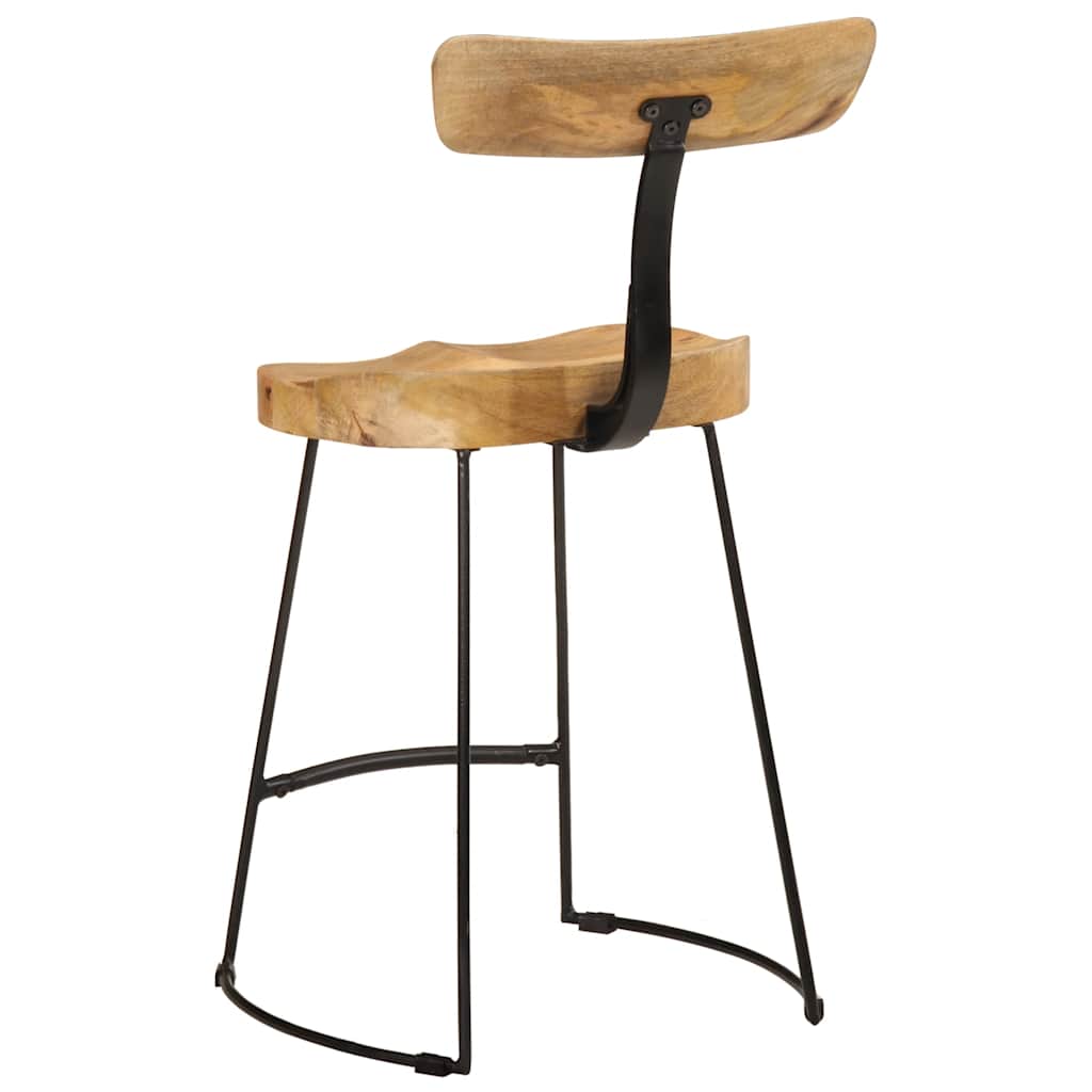 Barhocker 2 Stk. 49x43x79 cm Mango Massivholz