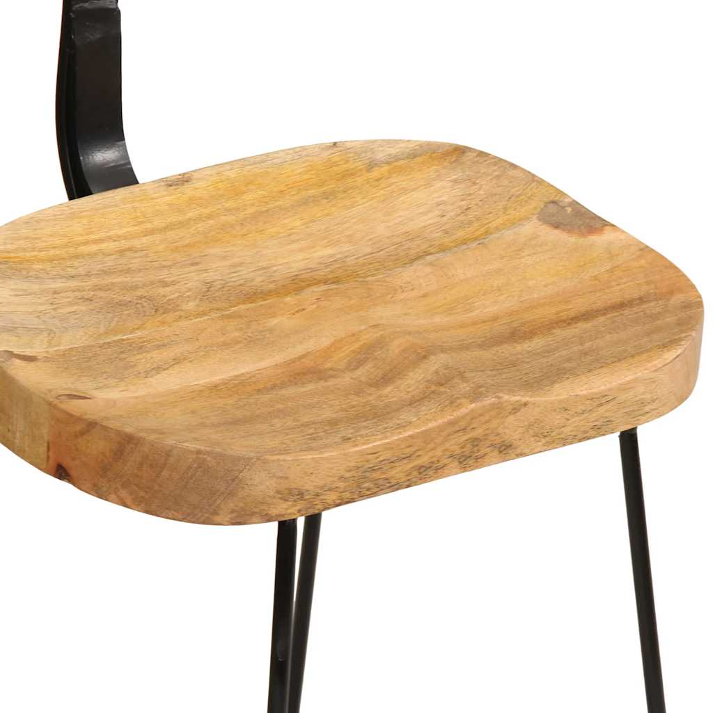 Barhocker 2 Stk. 49x43x79 cm Mango Massivholz