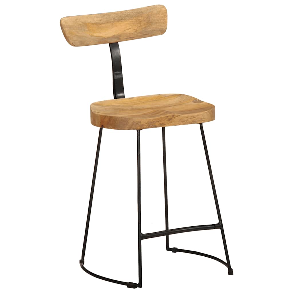 Barhocker 2 Stk. 49x43x79 cm Mango Massivholz