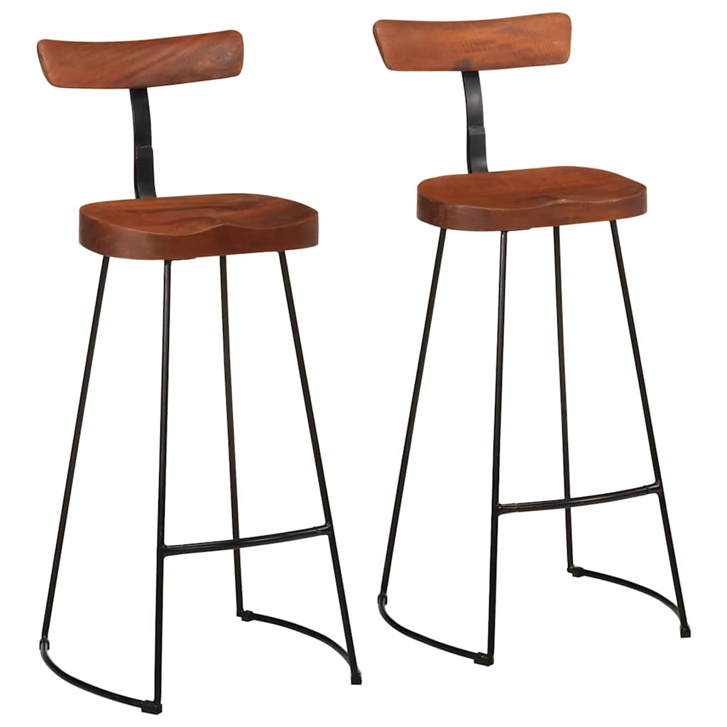 Barhocker 2 Stk. 49x43x103 cm Mango Massivholz