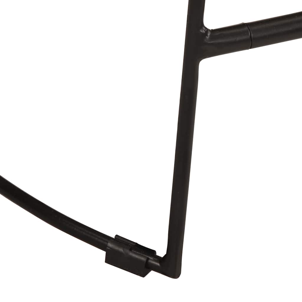 Barhocker 2 Stk. Schwarz 45x40x78 cm Mango Massivholz