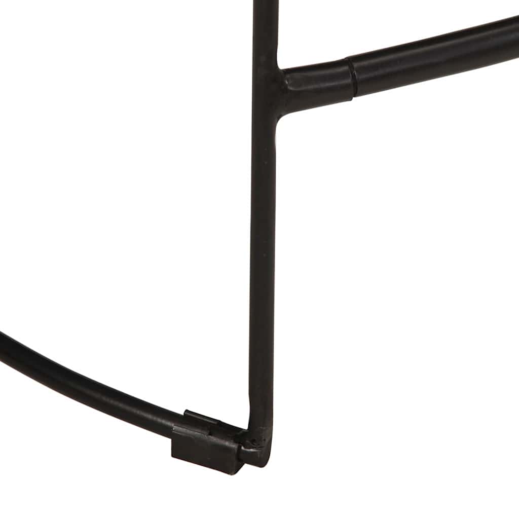 Barhocker 2 Stk. Schwarz 46x38x52 cm Mango Massivholz