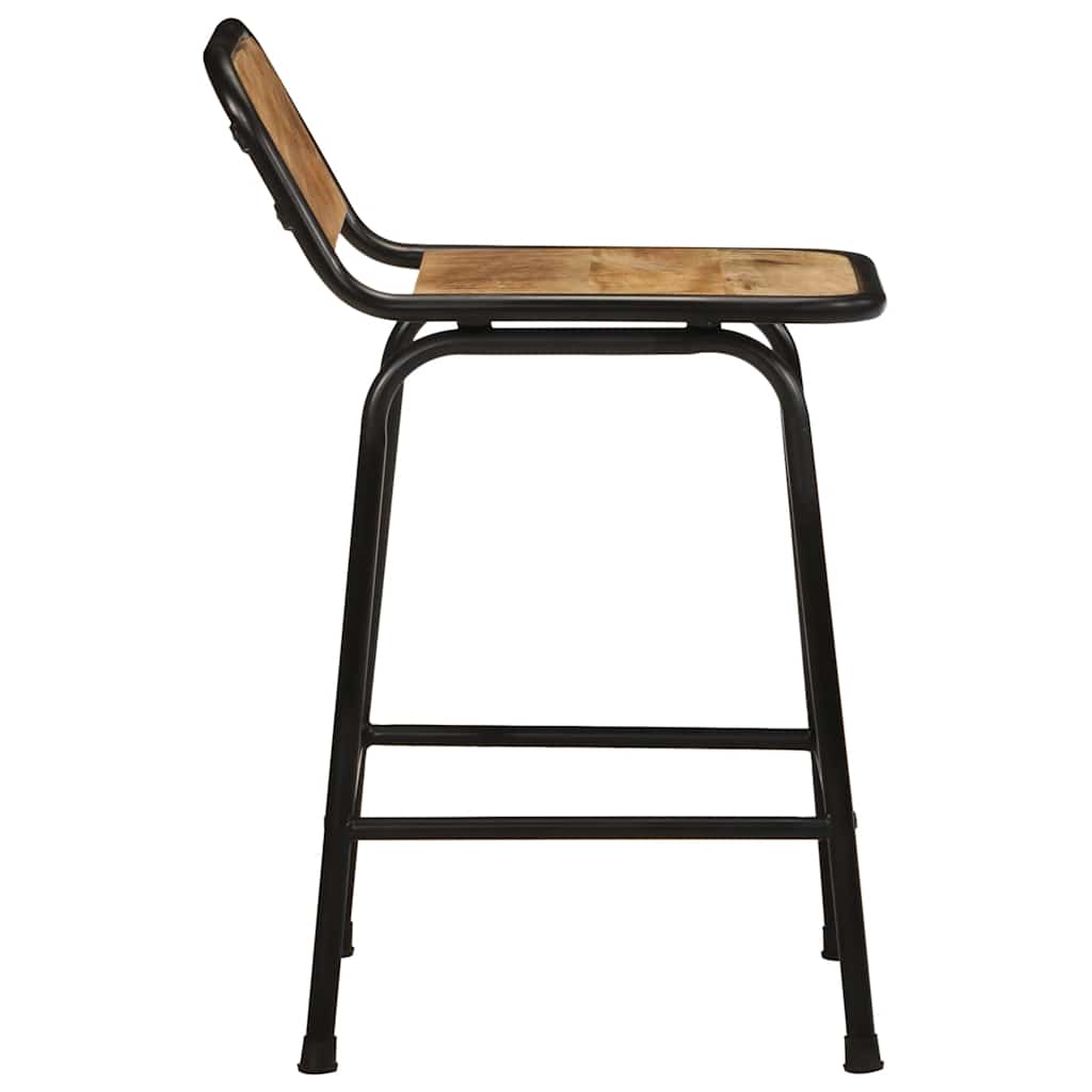 Barhocker 4 Stk. 46x35,5x70 cm Raues Mango Massivholz