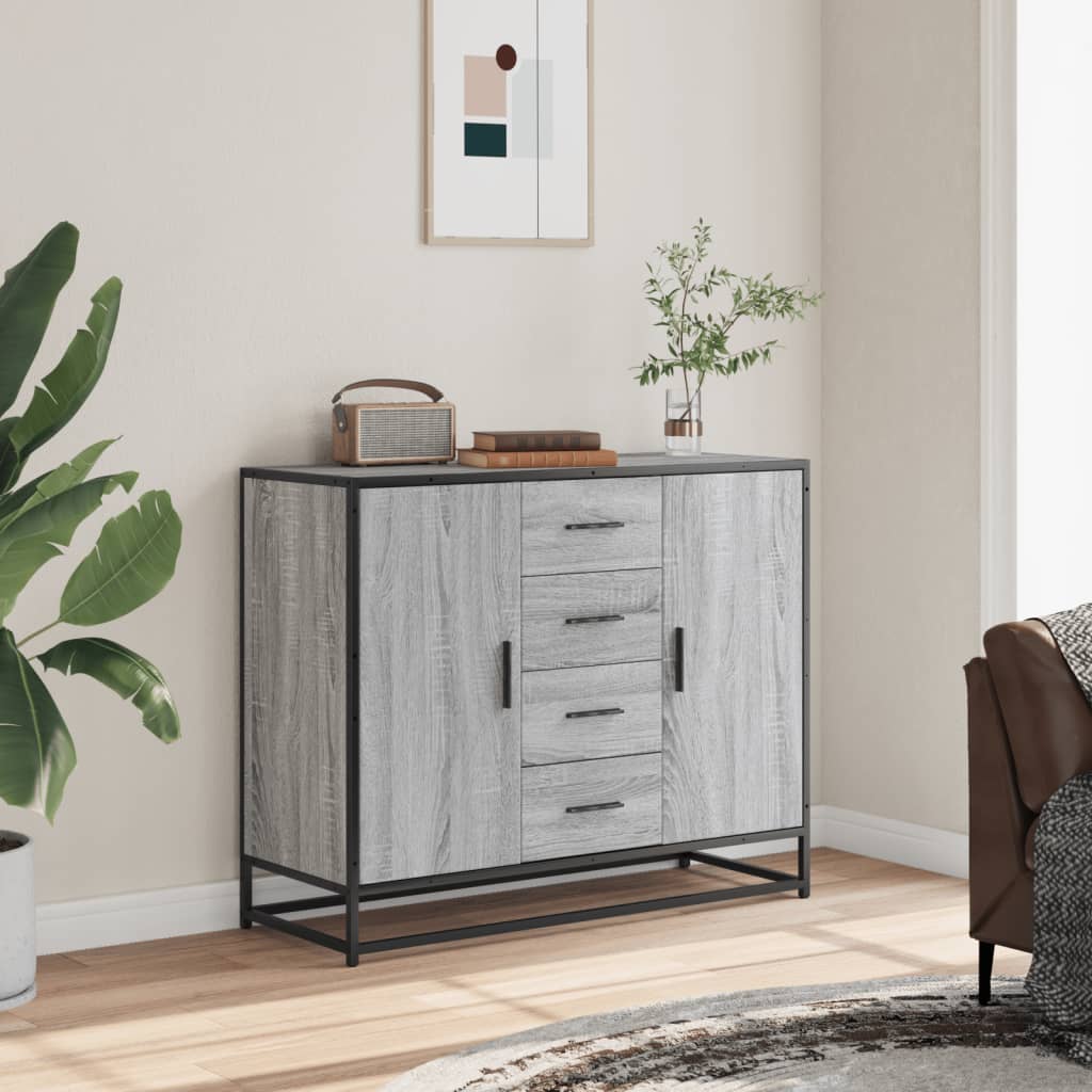 Sideboard Grey Sonoma 92x35x76 cm wood material