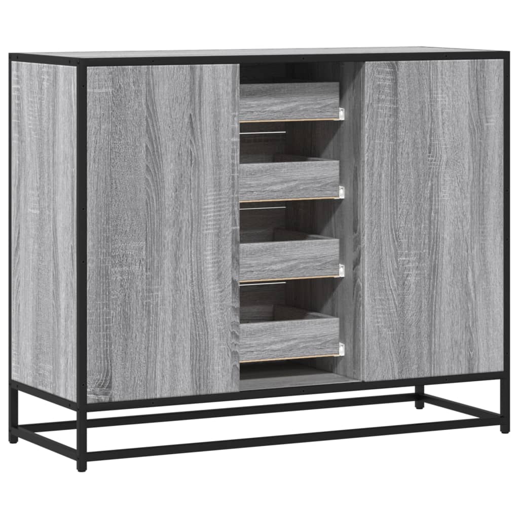 Sideboard Grey Sonoma 92x35x76 cm wood material