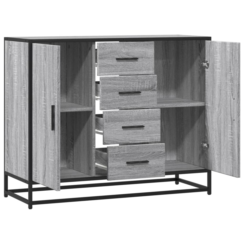 Sideboard Grey Sonoma 92x35x76 cm wood material