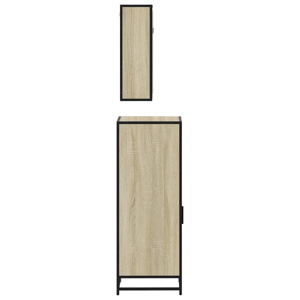 3-piece bathroom furniture set Sonoma oak wood-based material