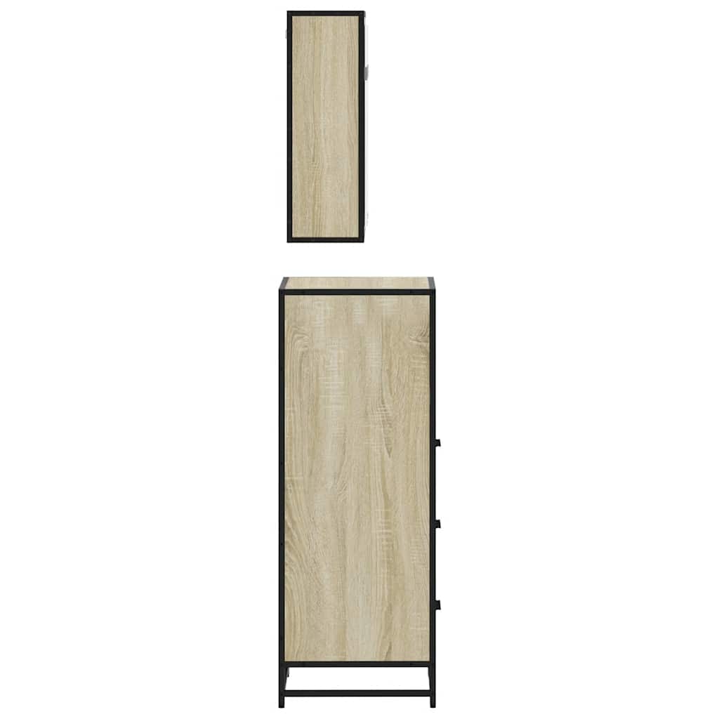 3-piece bathroom furniture set Sonoma oak wood-based material