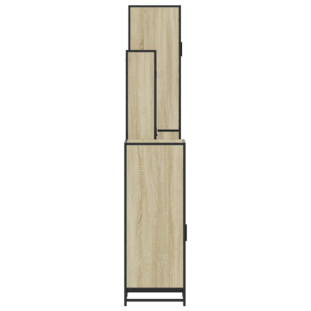4-piece bathroom furniture set Sonoma oak wood-based material