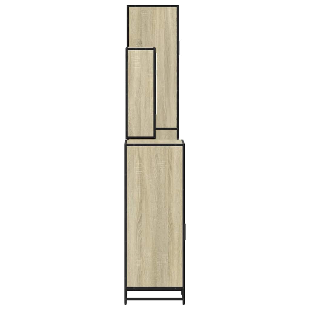 4-piece bathroom furniture set Sonoma oak wood-based material