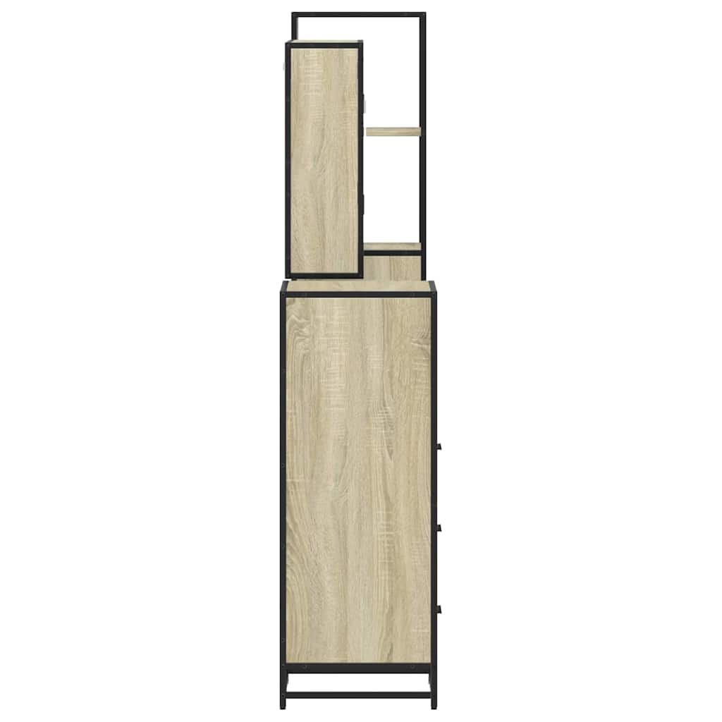 4-piece bathroom furniture set Sonoma oak wood-based material