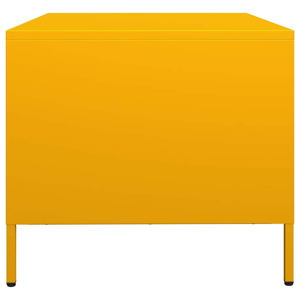 Coffee table mustard yellow 101.5x50x43.5 cm cold-rolled steel