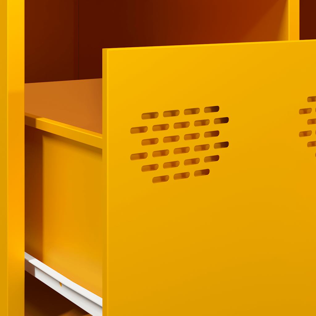 Coffee table mustard yellow 101.5x50x43.5 cm cold-rolled steel