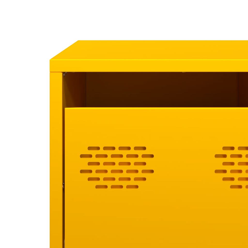 Coffee table mustard yellow 101.5x50x43.5 cm cold-rolled steel