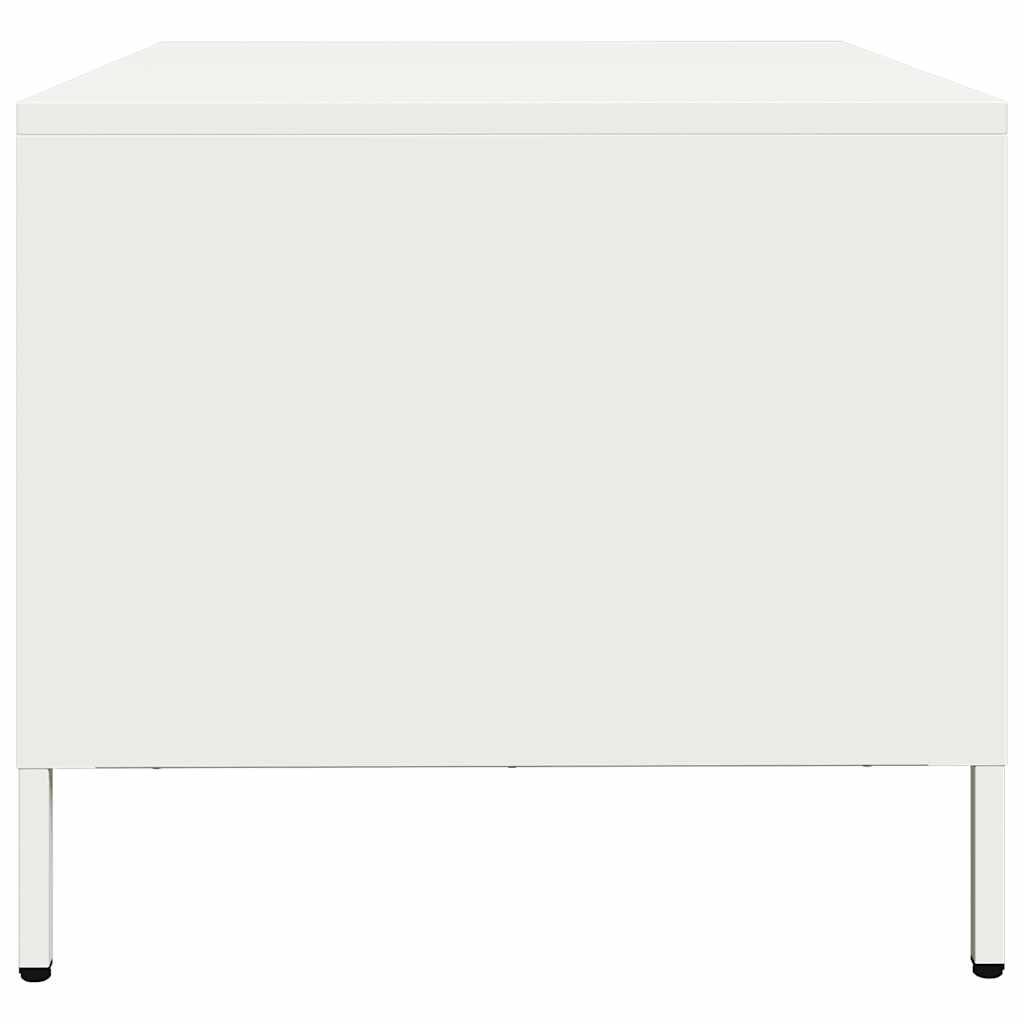 Coffee Table White 101.5x50x43.5 cm Cold-rolled steel