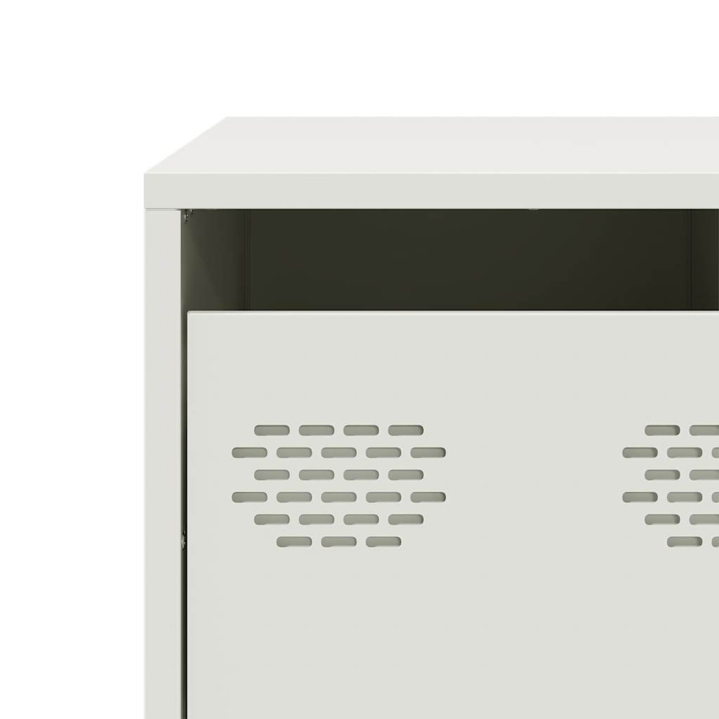 Coffee Table White 101.5x50x43.5 cm Cold-rolled steel