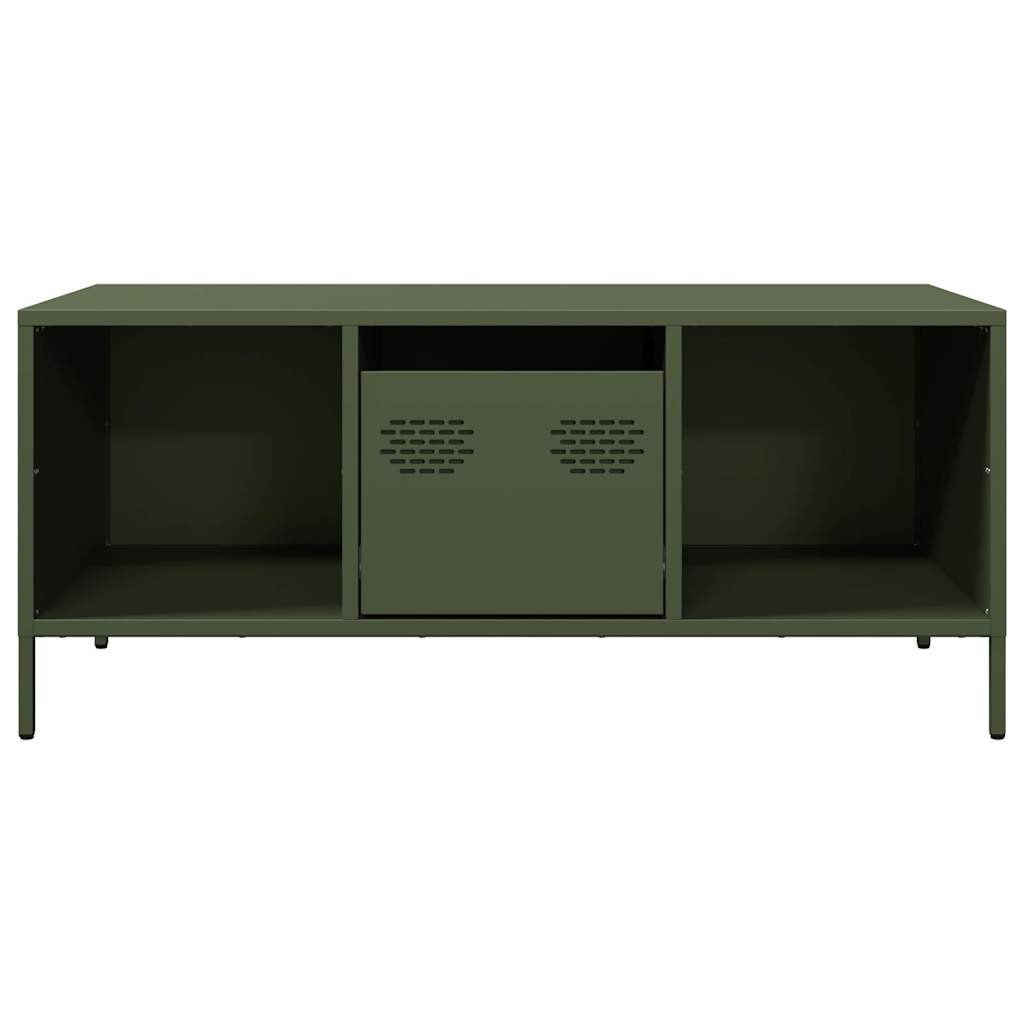 Coffee Table Olive Green 101.5x50x43.5 cm Cold-rolled steel