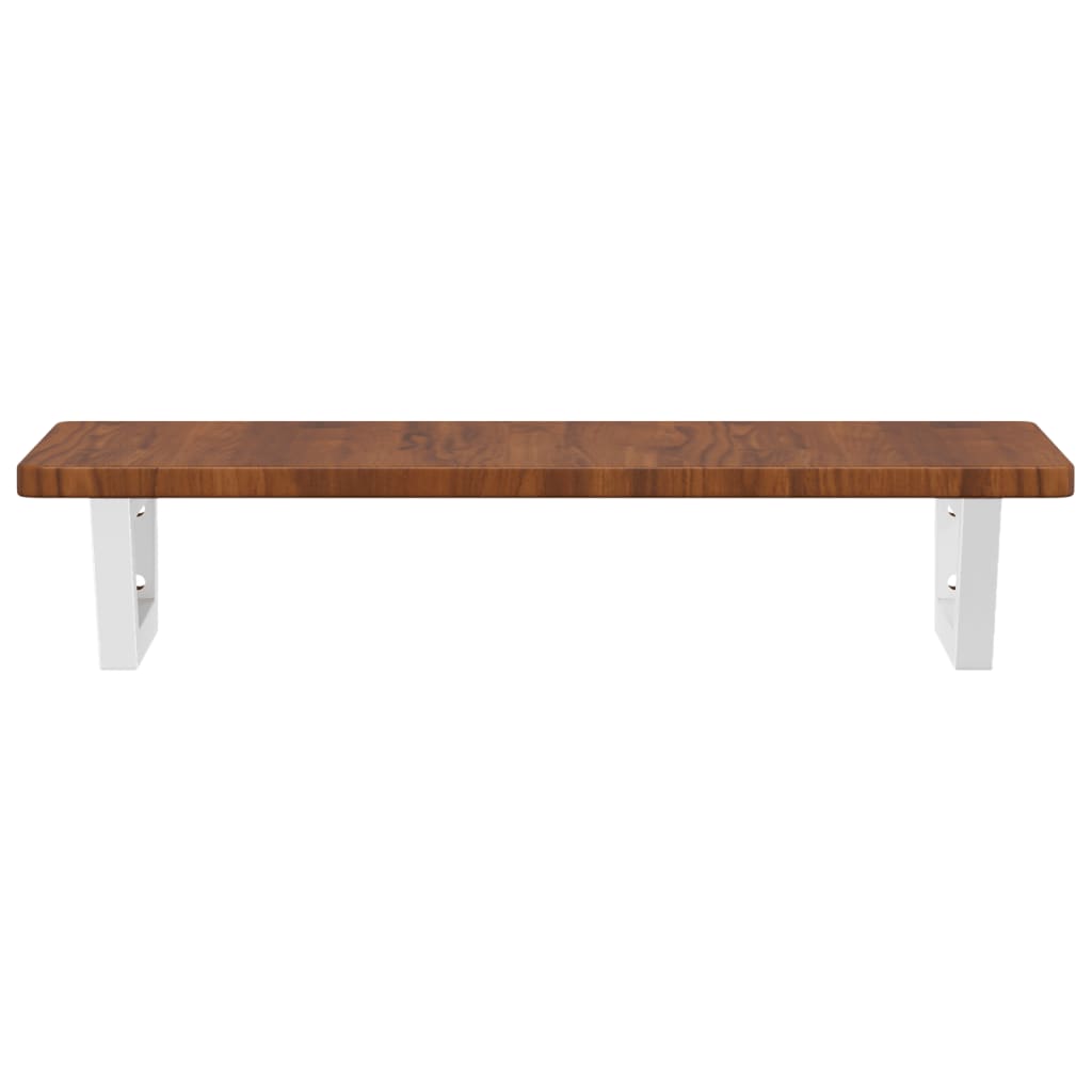 Vanity top with bracket steel and solid oak