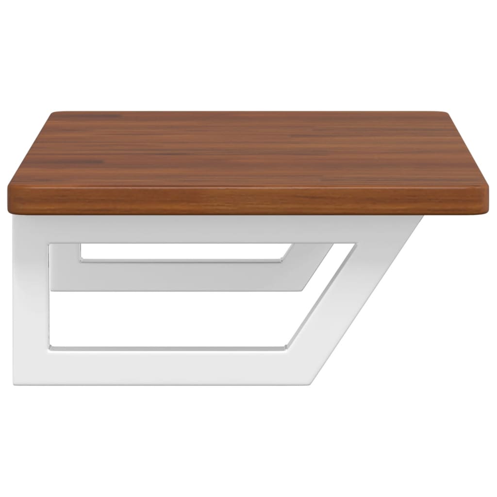 Vanity top with bracket steel and solid oak