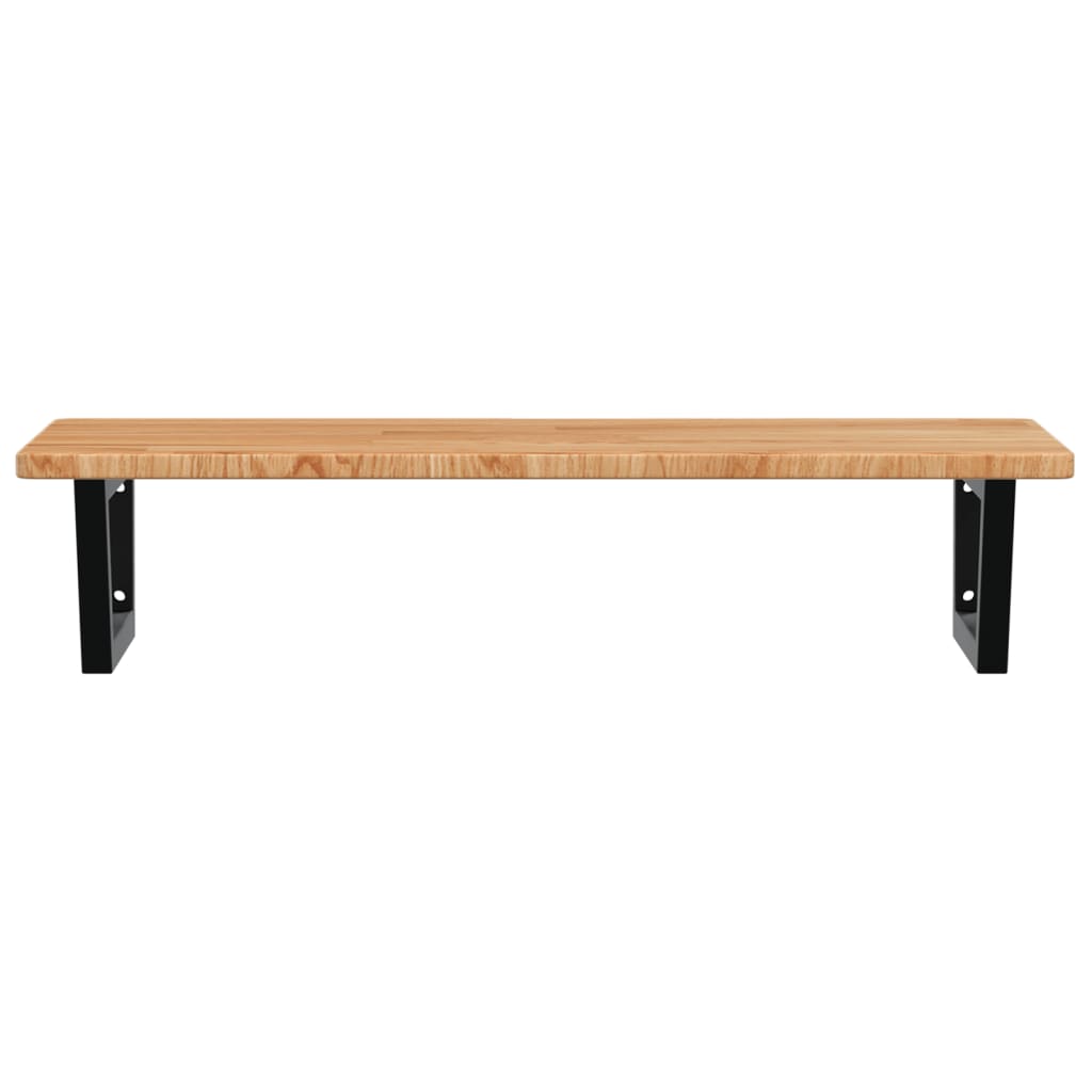 Vanity top with bracket steel and solid oak
