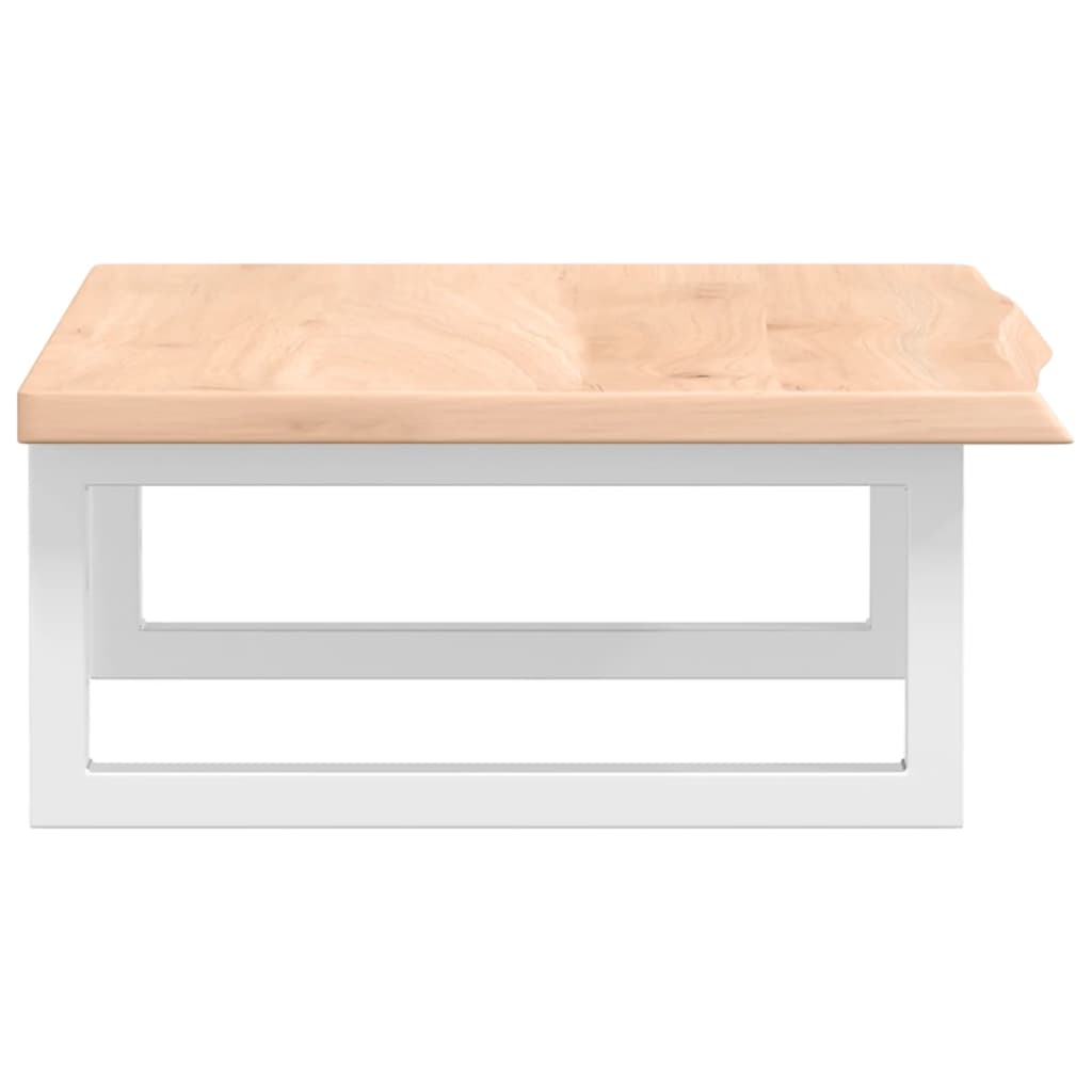 Vanity top with bracket steel and solid oak