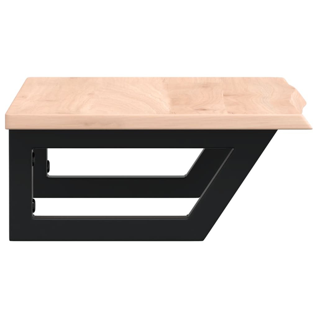 Vanity top with bracket steel and solid oak
