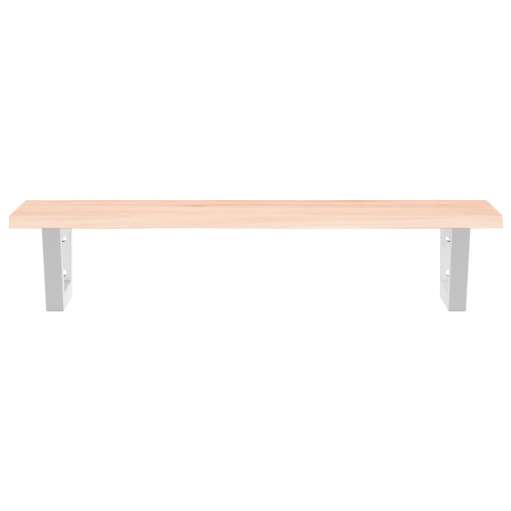 Vanity top with bracket steel and solid oak