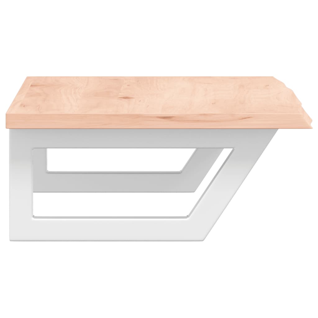 Vanity top with bracket steel and solid oak
