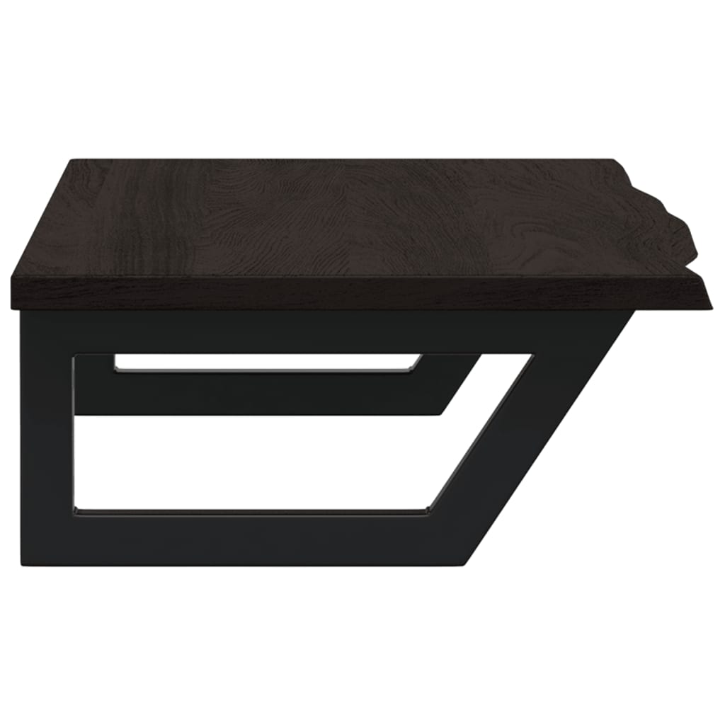 Vanity top with bracket steel and solid oak