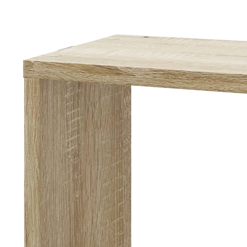 Wall Corner Shelf Sonoma Oak 45x45x147 cm Wood Material