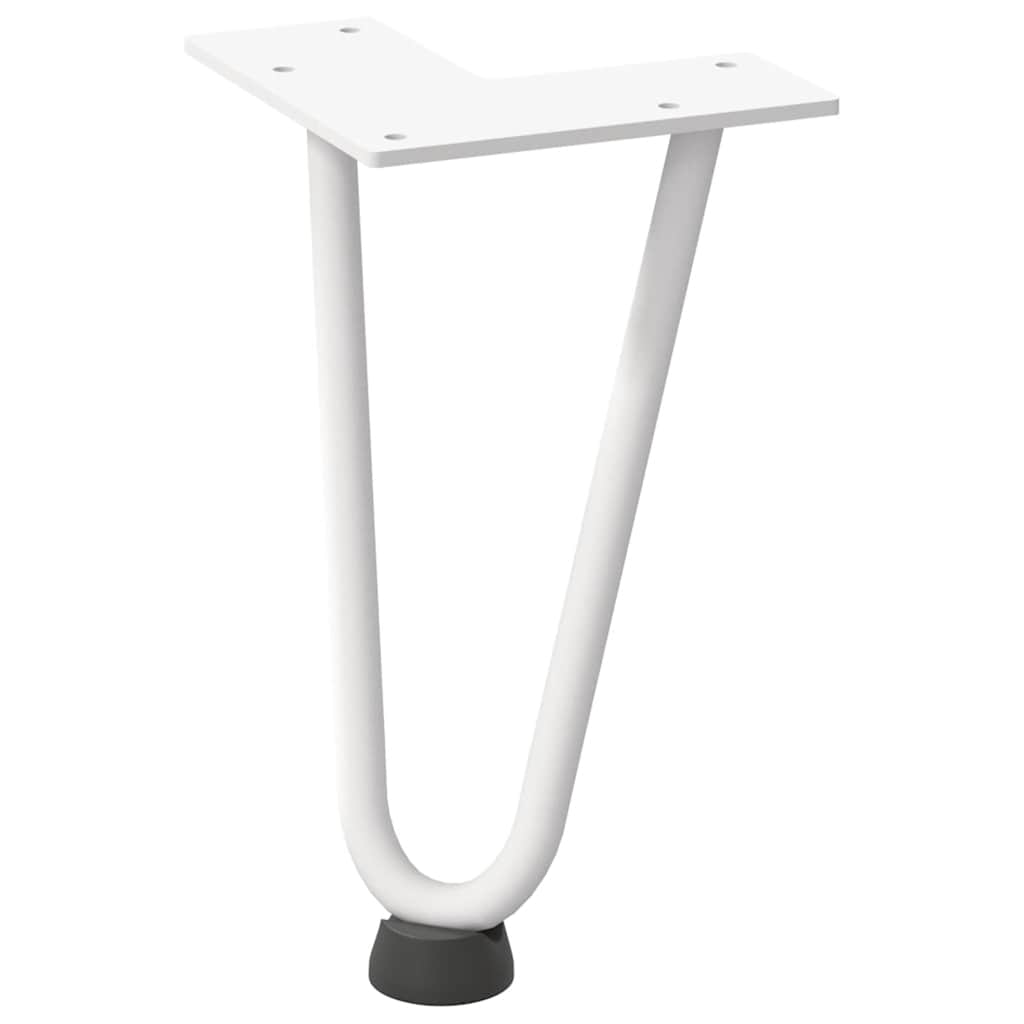 Hairpin legs for coffee table 4 pcs. White 20 cm solid steel