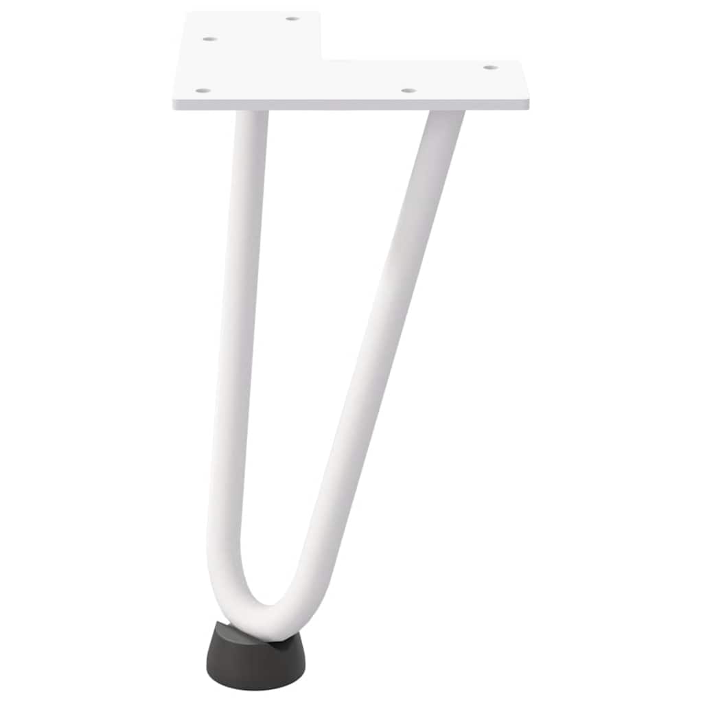 Hairpin legs for coffee table 4 pcs. White 20 cm solid steel
