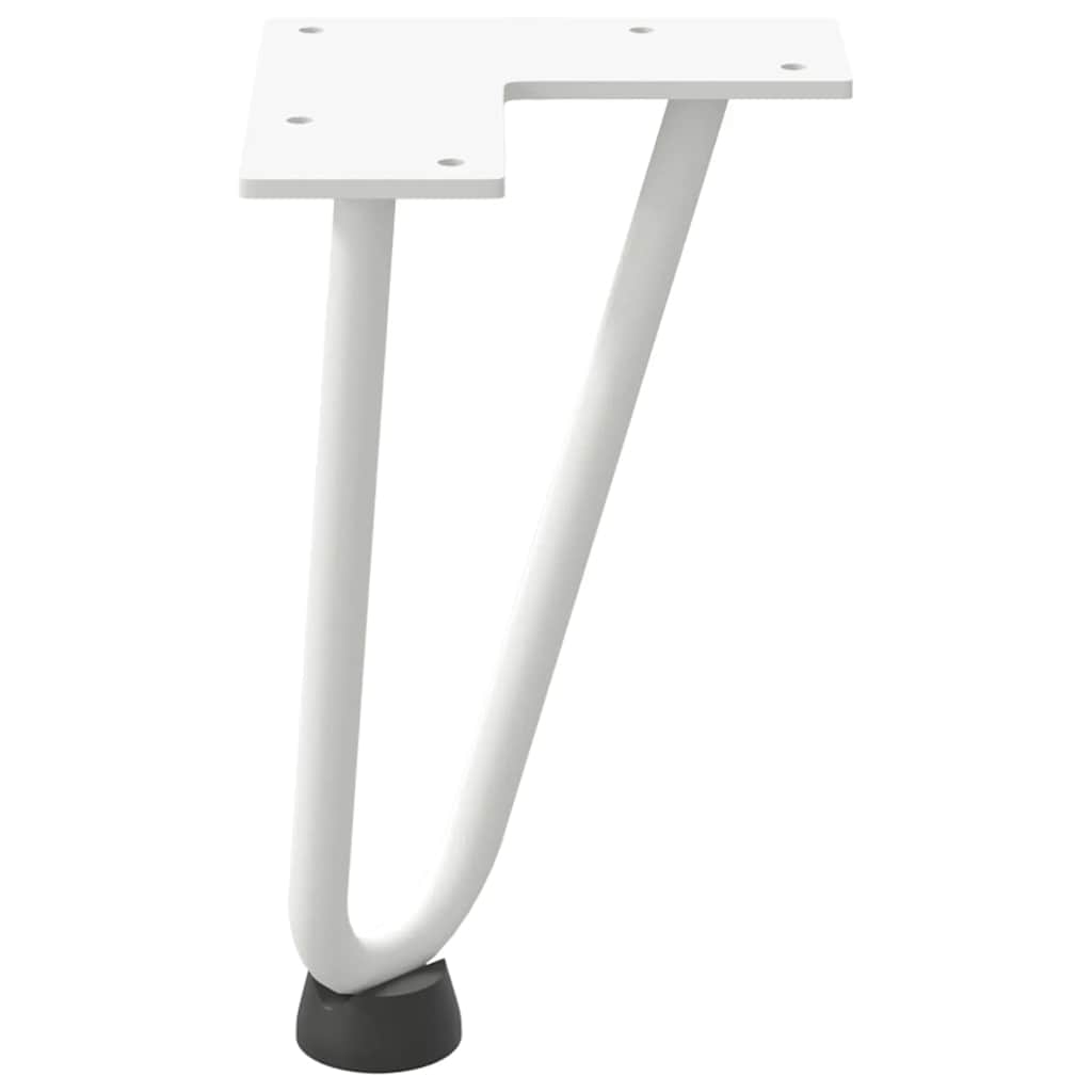 Hairpin legs for coffee table 4 pcs. White 20 cm solid steel