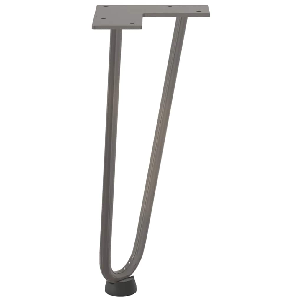 Hairpin legs for coffee table 4 pcs. Natural steel 30 cm solid steel