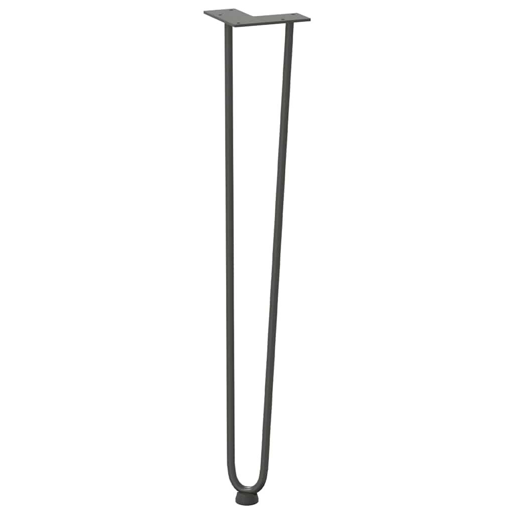 Hairpin legs for console tables, 4 pieces, anthracite, 72 cm, solid steel