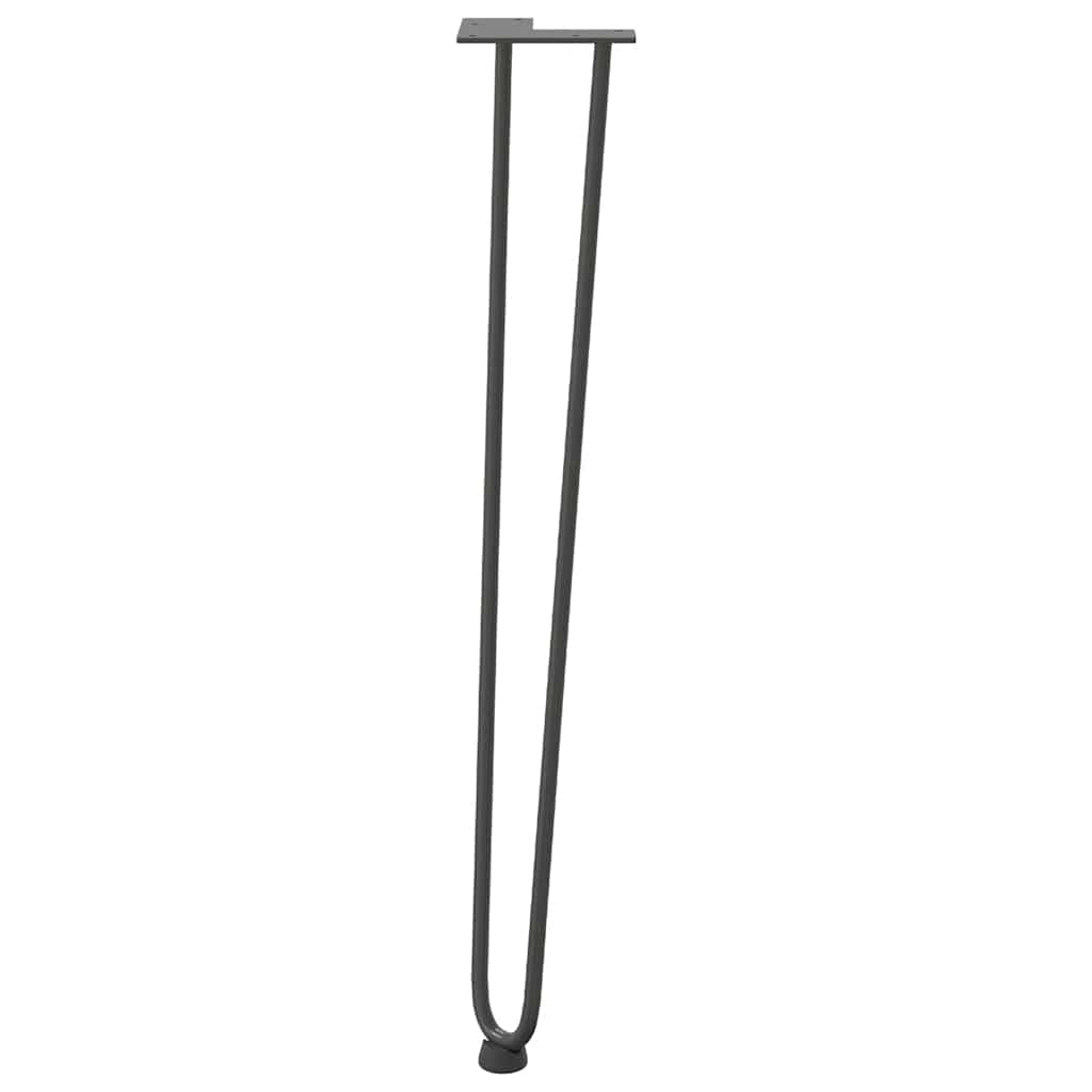 Hairpin legs for console tables, 4 pieces, anthracite, 72 cm, solid steel