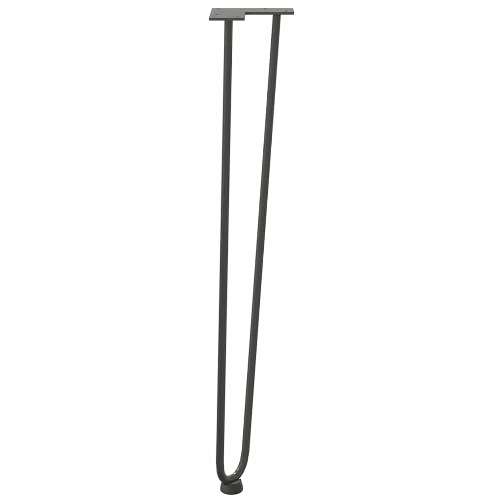 Hairpin legs for console tables, 4 pieces, anthracite, 72 cm, solid steel