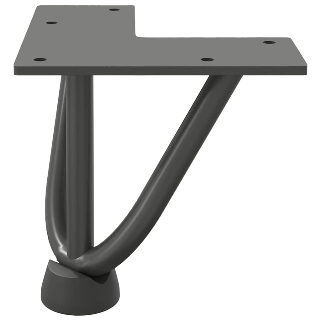 Hairpin legs for coffee table 4 pcs. Anthracite 10 cm solid steel