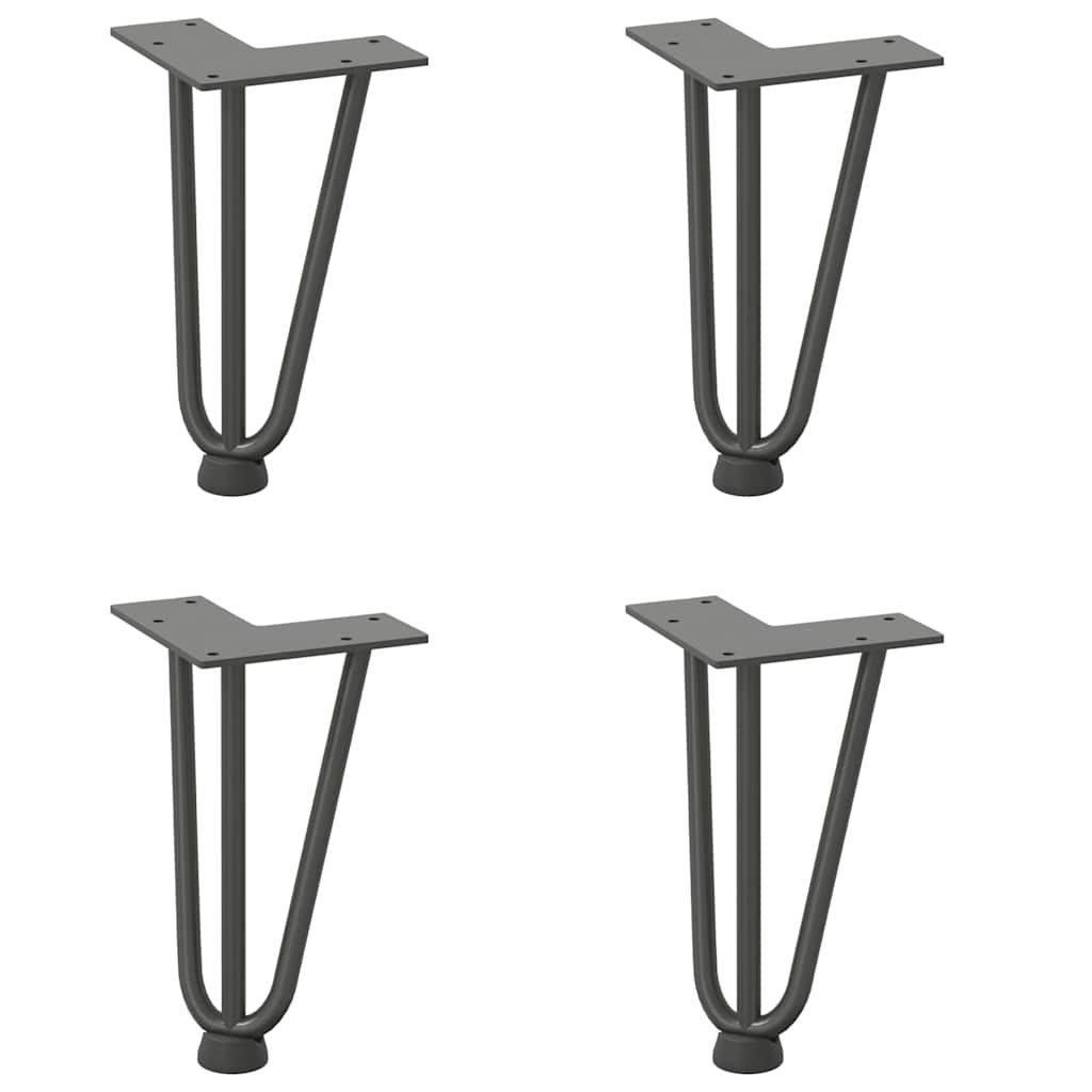 Hairpin legs for coffee table 4 pcs. Anthracite 20 cm solid steel