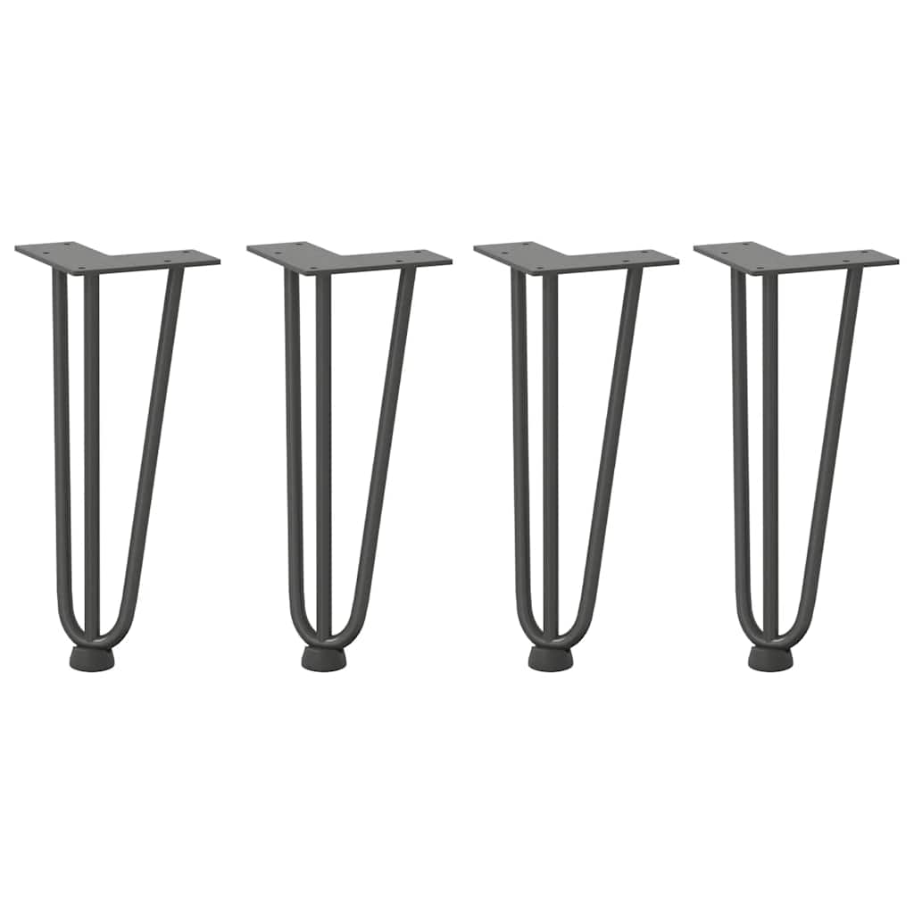Hairpin legs for coffee table 4 pcs. Anthracite 30 cm solid steel
