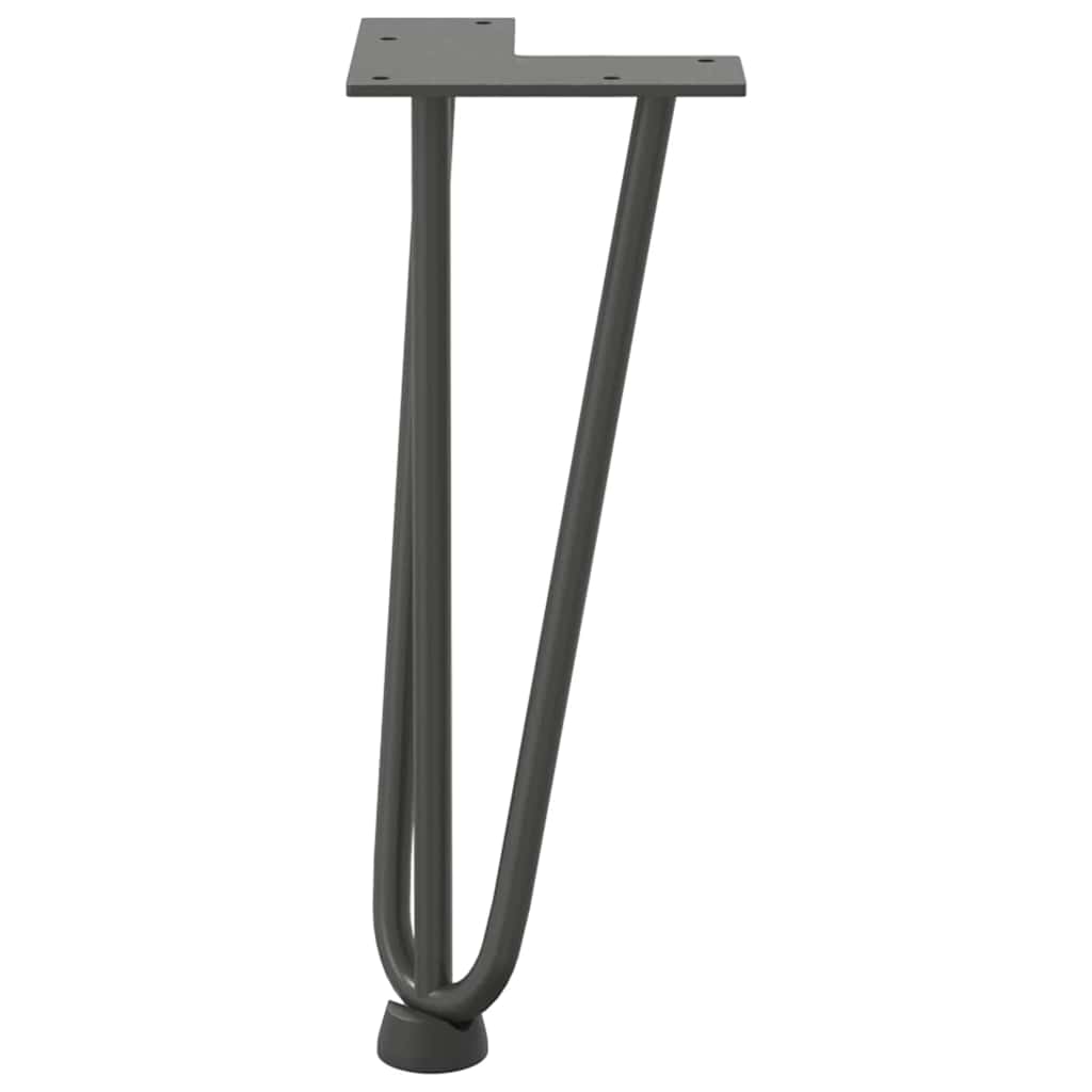 Hairpin legs for coffee table 4 pcs. Anthracite 30 cm solid steel