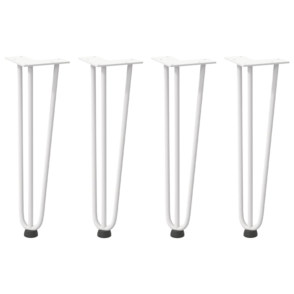 Hairpin legs for coffee table 4 pcs. White 42 cm solid steel