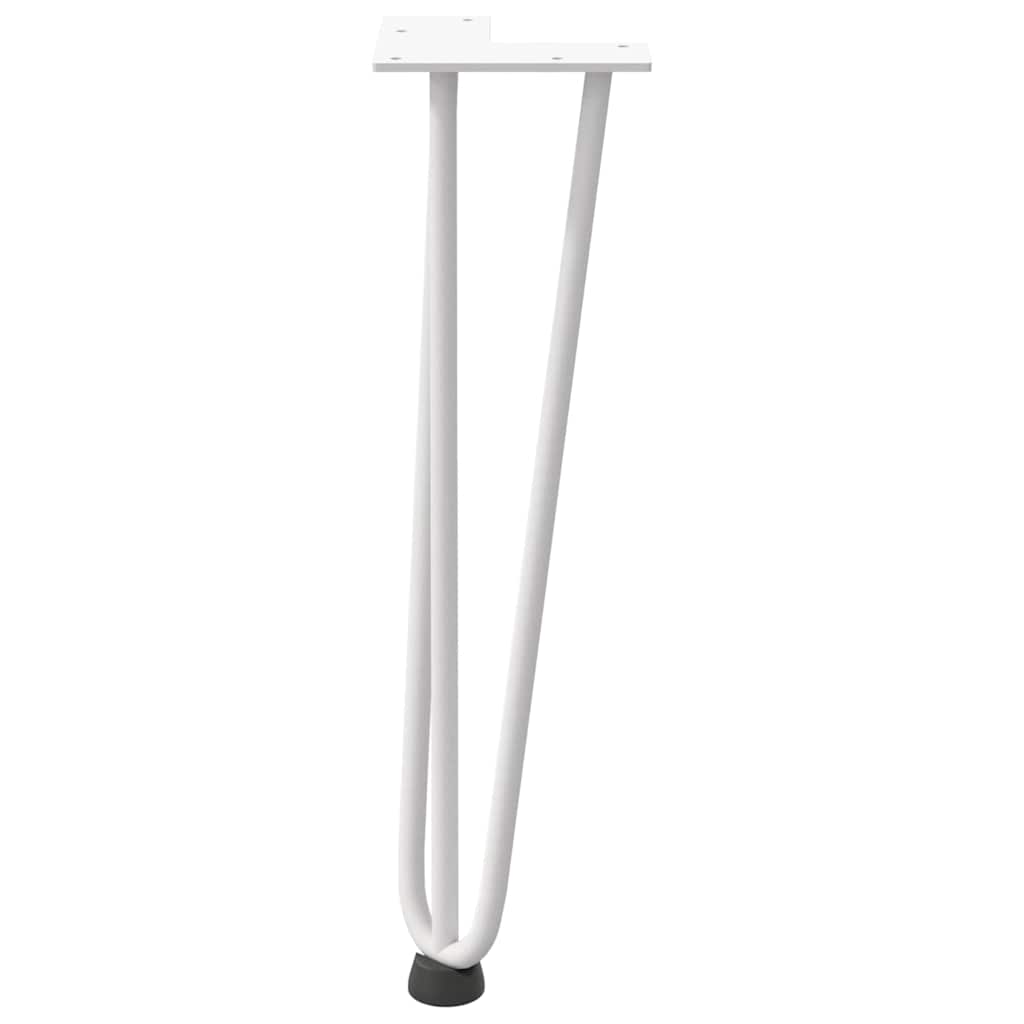 Hairpin legs for coffee table 4 pcs. White 42 cm solid steel