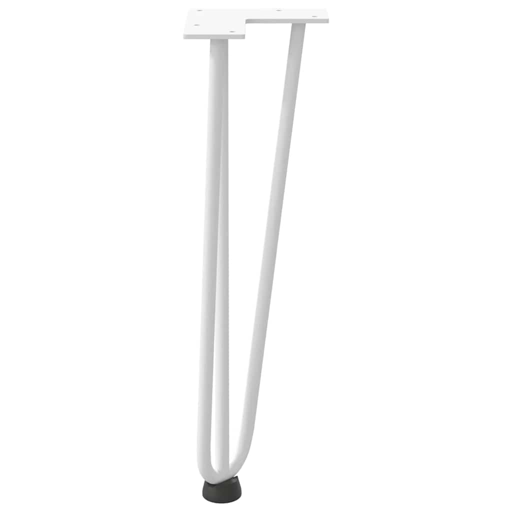 Hairpin legs for coffee table 4 pcs. White 42 cm solid steel