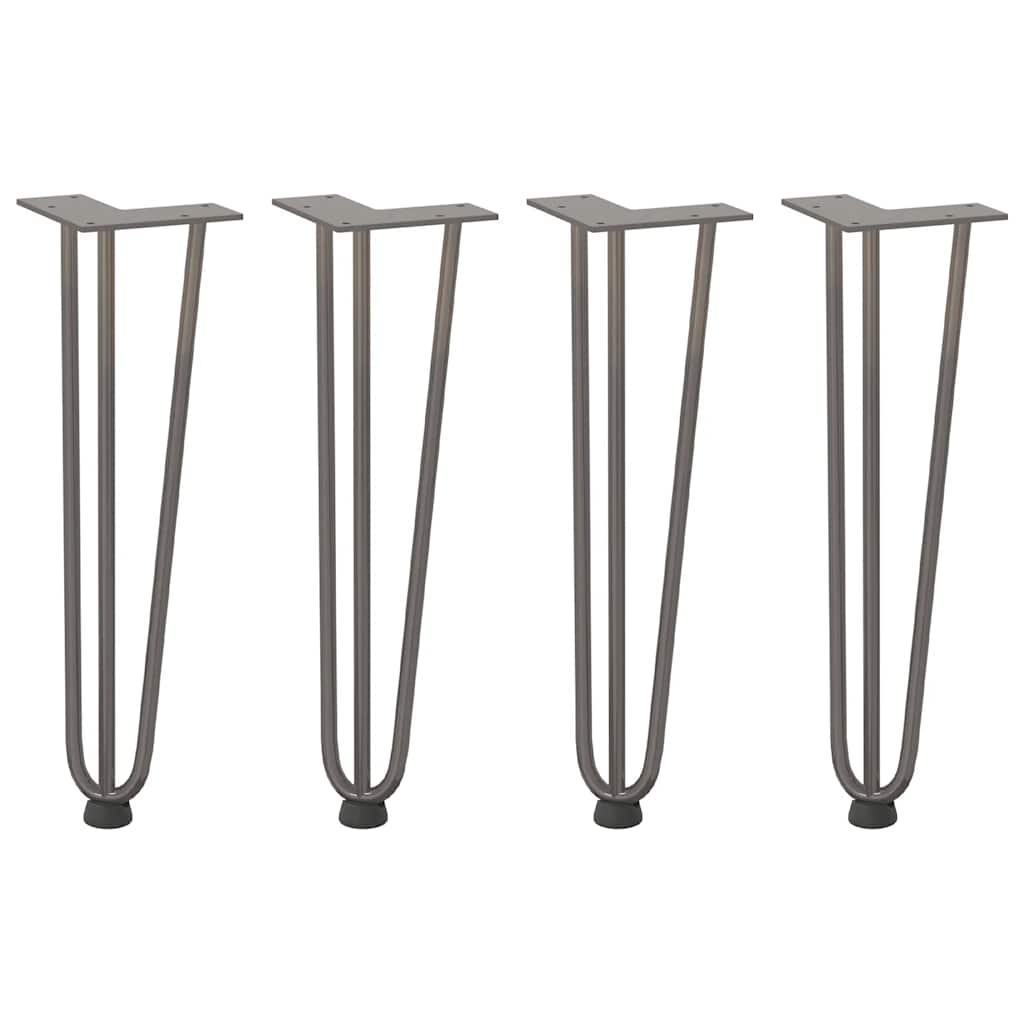 Hairpin legs for coffee table 4 pcs. Natural steel 42 cm solid steel