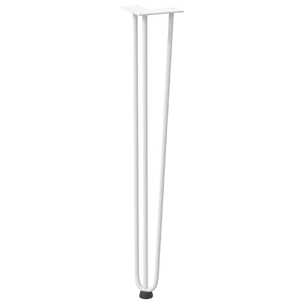 Hairpin legs for console tables, 4 pieces, white, 72 cm, solid steel