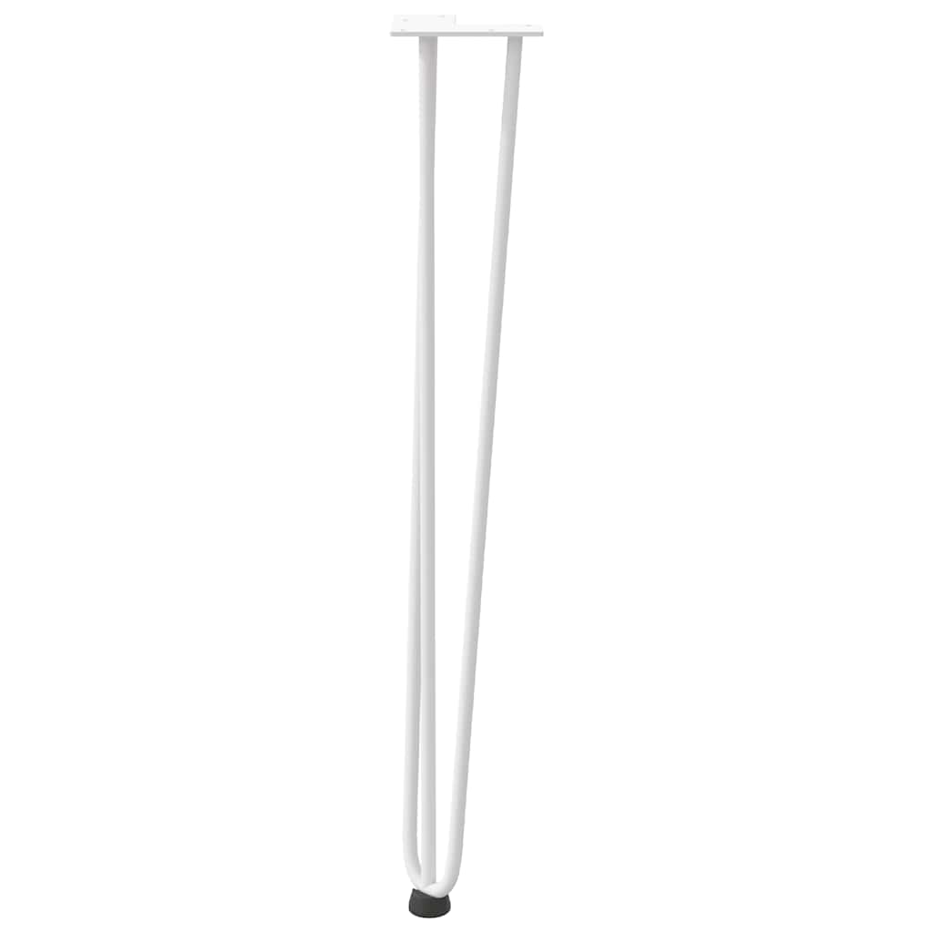 Hairpin legs for console tables, 4 pieces, white, 72 cm, solid steel